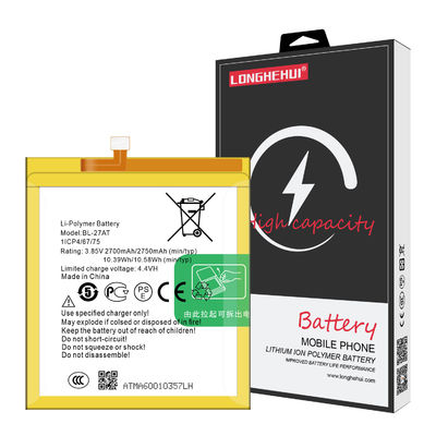 BL-27AT batterie de remplacement de téléphone portable d'origine pour Tecno phantom 6 A6 3.85V 2750mAh batterie polymère lithium-ion