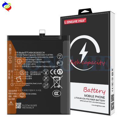Batterie noire pour téléphone portable pour Huawei P30 ELE-AL00/TL00 ELE-L29 HB436380ECW 3650mAh 3,85V