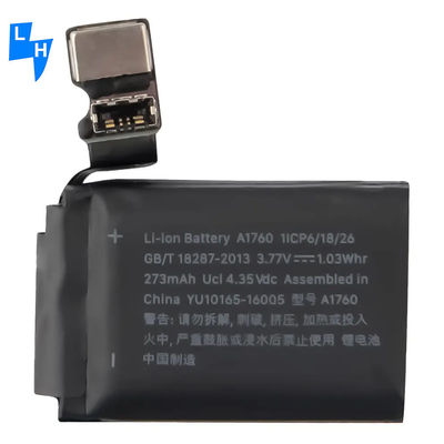 Fourniture de batterie rechargeable ODM de 334 mAh pour Apple Watch série 2 38 mm 42 mm A1760 A1761