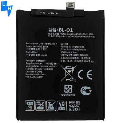 noir Original batterie rechargeable BL-O1 pour le LG K20 2019 K8 LM-X120EMW 3000mAh 3,84V