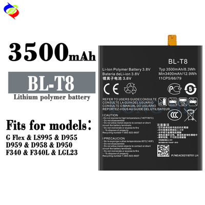 Batterie au lithium polymère BL-T8 pour téléphone portable LG G Flex F340 D950 D955 D958 D959 LS995