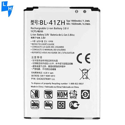 BL-41ZH 3.8V 1900mAh batterie de téléphone portable pour Tecno M6 remplacement en stock