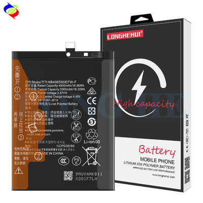 Stock 3.87V 4900mAh HB496590EFW-F batterie au lithium-ion pour le remplacement Huawei mobile