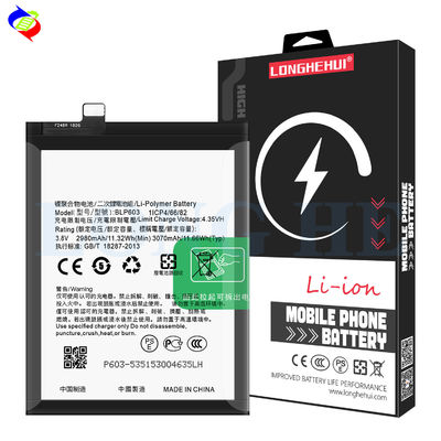 Batterie de téléphone portable rechargeable noire BLP603 4,35V 3070mAh pour OPPO R7S R7MS R7ST