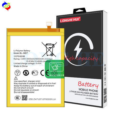 BL-39DT batterie polymère au lithium-ion originale 3900mAh 4.35V pour téléphone portable Tecno L9 A