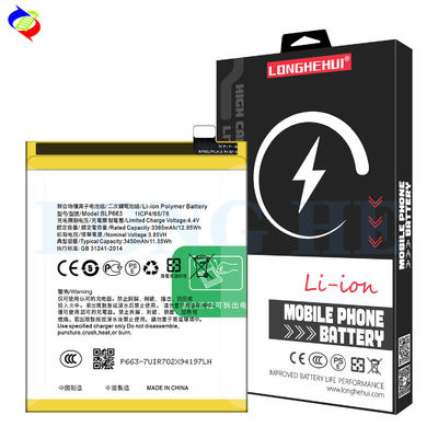 Oppo R15 Batterie 3450mAh BLP663 R15 Batterie de téléphone portable Noir Piles rechargeables