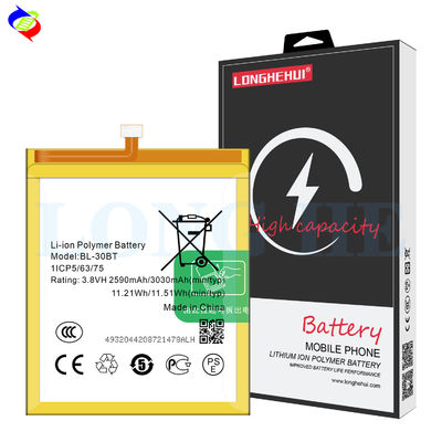 2500mAh BL-30BT Phantom A7 batterie de téléphone portable pour la protection contre les doubles circuits intégrés