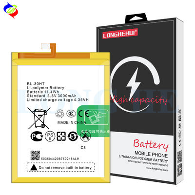 BL-30HT 3000mAh 3.85V batterie au lithium polymère pour les modèles de téléphones mobiles Tecno C8 Camon C8