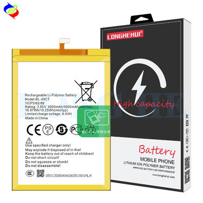BL-49CT 4900mAh Piles rechargeables pour téléphone portable pour Tecno WX3 Pro WX3P B12 3,85V