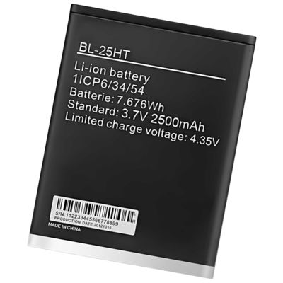 Batterie de protection double IC BL-25HT 2500mAh pour le téléphone portable Tecno Camon C7 haute capacité