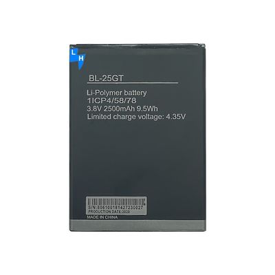 BL-25GT Remplacement de la batterie du téléphone portable pour Tecno N9 N9S MOQ 3.8V 2500mAh
