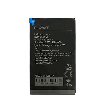 ODM BL-28AT 2800mAh Y3 Plus Batterie de téléphone portable pour la batterie Tecno Camon Y2