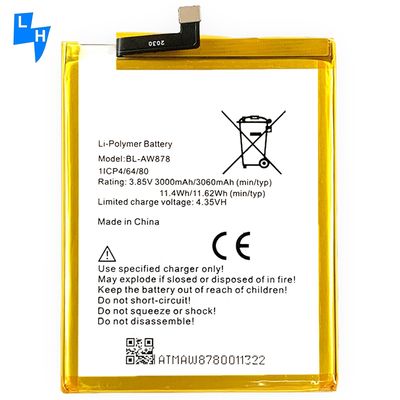 Batterie de téléphone portable durable BL-AW878 pour Infinix X5010 Coding AW878 et 3060mAh