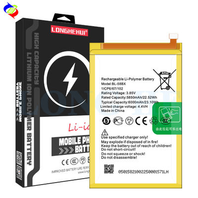 6000mAh BL-58BX X680 batterie pour Infinix Hot 9 Play appareil mobile en finition blanche