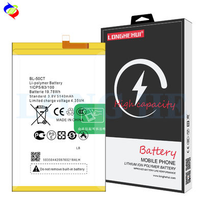 BL-50CT 5050mAh L8 plus batterie de téléphone portable pour batterie Tecno L8