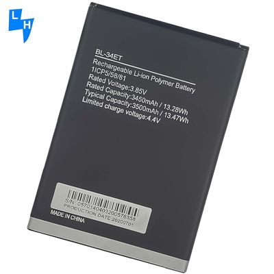 Tecno POP 3 BB2 Téléphone portable BL-34ET Batterie rechargeable polyérateur au lithium-ion d'origine