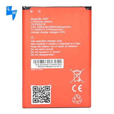 BL-30PI 3000 mAh OEM batterie de téléphone portable au lithium-ion pour Itel 1408 Batteira