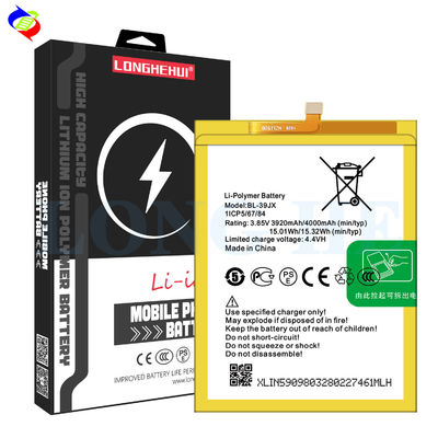 Piles rechargeables 4000mAh pour Infinix X622 S3X HOT 6X X623 BL-39JX Capacité 3,85V