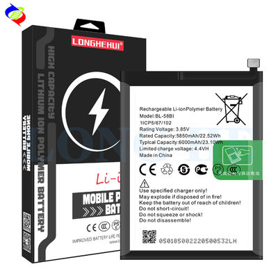Silver AAA BL-58BI 3.7V 2100mAh Batterie rechargeable au lithium pour itel Hot 9