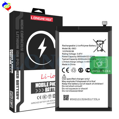 Batterie polymère au lithium-ion haute capacité 6000mAh BL-58CI pour itel P40 P662L Originale 100% authentique