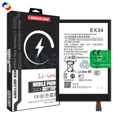 Piles rechargeables en stock 2200mAh EX34 Piles de téléphone portable pour Motorola MOTO X