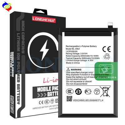 BL-49UI 3.91V 5000mAh Batterie pour Itel RS4 Batterie au lithium-ion Compatible avec téléphone portable