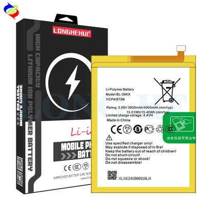 Cellules de 4000 mAh BL-39KX Hot7 Pro X624 Hot7 batterie de téléphone portable pour infinix X625 batterie