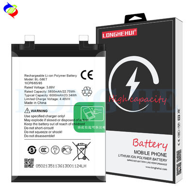 Batterie polymère au lithium-ion de remplacement BL-58ET Avec une capacité de 6000 mAh Pour Tecno Pova 5