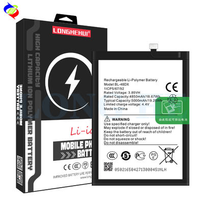 BL-48DX Version mobile Pièce de remplacement argentée de 5000 mAh pour téléphone portable Infinix