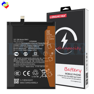 Batterie polymère lithium-ion rechargeable noire BN61 pour MI POCO X3 8 Go de RAM 6000 mAh 3,87 V