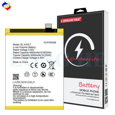 5000mAh 3,85V batterie rechargeable au lithium-ion BL-A33CT pour téléphone portable Général Mobile GM22