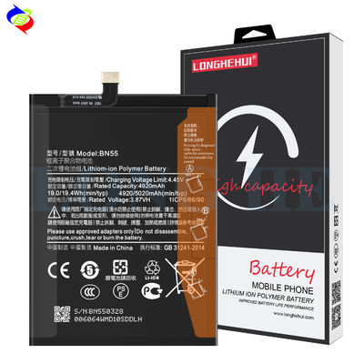 Black BN55 batterie polymère au lithium-ion pour le Redmi NOTE 9S 5020mah 3.87V ODM/OEM