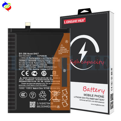 Compatible pour Xiaomi Batterie polymère Li-ion BN57 pour MI Poco X3 6 Go de RAM 5160 mAh 3,87 V