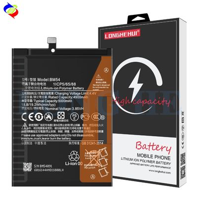 Redmi Note 9 5G batterie BM54 5000mAh pour le téléphone portable BM54 Piles rechargeables