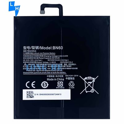 Batterie de tablette noire de capacité 6000mAh pour Xiao Mi Pad 4 haute capacité OEM BN60