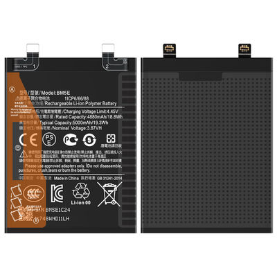 Batterie rechargeable de haute capacité pour Xiaomi Redmi K50 Pro Noir 5400mAh 3.87V Téléphone cellulaire