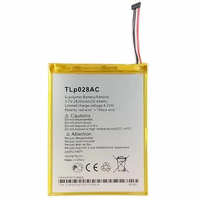 Piles rechargeables à double protection IC pour Alcatel 1216X PIXI7 1215 2820mAh