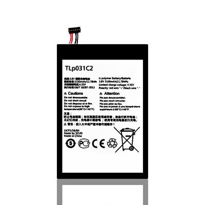 TLp031C2 Batterie pour Alcatel One Touch OT-8030/B Téléphone intelligent mobile 3.8V 3100mAh