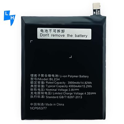 500 pièces MOQ/ODM/OEM 3.8V batterie au lithium-ion BL234 pour téléphone portable Lenovo P70 P70t P70-T