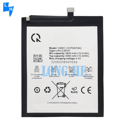 Batterie noire de haute capacité V4001 4000mAh Remplacement original pour Vsmart Joy 1plus