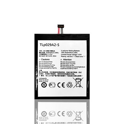 Couleur blanche TLP029A2 3.8V 2910mAh Batterie de polymère au lithium pour charge remplaçable