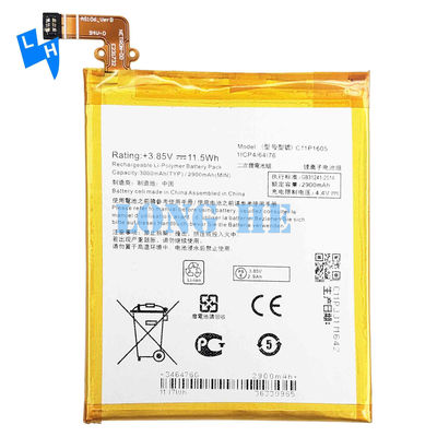 Batterie blanche C11P1605 Pour ASUS ZenFone3 ZS550KL Z01FD Lithium-Ion A d'origine