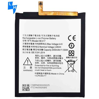 Batterie au lithium polymère haute capacité 4,4 V 2910 mAh HE317 pour téléphone portable Nokia 6 TA-1000