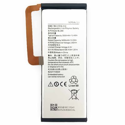 Batterie BL268 Pour Lenovo ZUK Z2 3500mAh Remplacement Batterie de téléphone portable DOM 500PCS