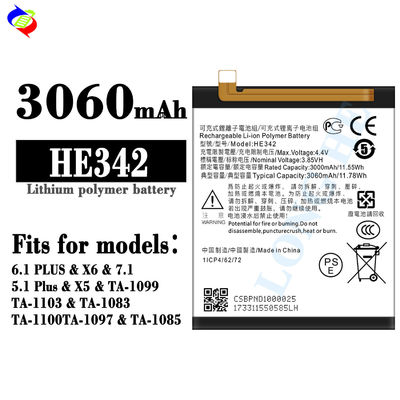 Batterie au lithium polymère HE342 pour téléphone portable Nokia X6