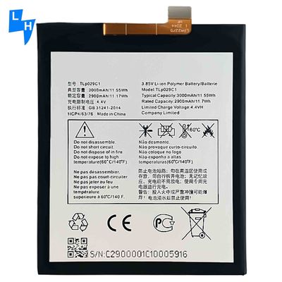 Batterie de 3000 mAh TLp029C1 pour le système de téléphonie mobile Alcatel A30 5049Z REVVL modèle 5099
