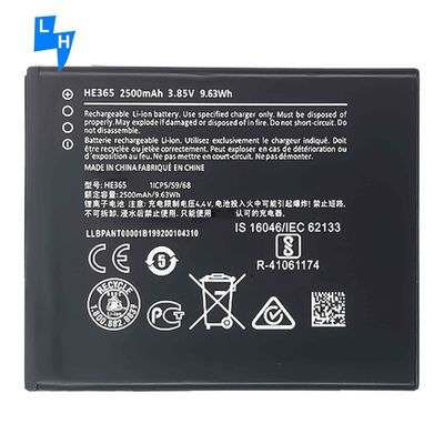 Batterie au lithium de haute capacité 2500 mAh pour le modèle de système de téléphone mobile NOKIA1 HE365