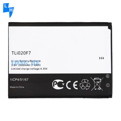 Batterie TLI020E7 pour Alcatel Pixi 4 Pop C7 Pop 2 5045D 5042D 7040 7040D 7041 3,8V 2000mAh