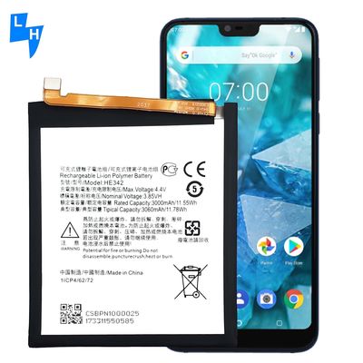Nokia5 2018 Nokia X5 Batterie de téléphone portable HE342 Pour 500 pièces MOQ