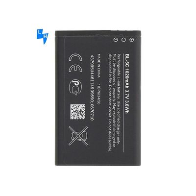 Batterie de téléphone portable rechargeable BL-5C 1020mAh 800mAh 600mAh Remplacement pour Nokia